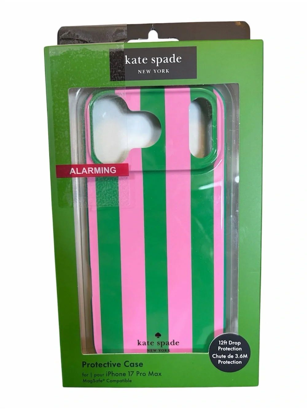 kate spade Pink and Green Stripe iPhone 17 Pro Max Case